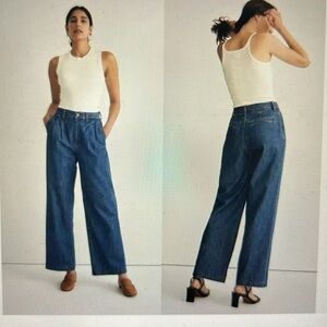 Madewell Blue Wide-Leg Jeans